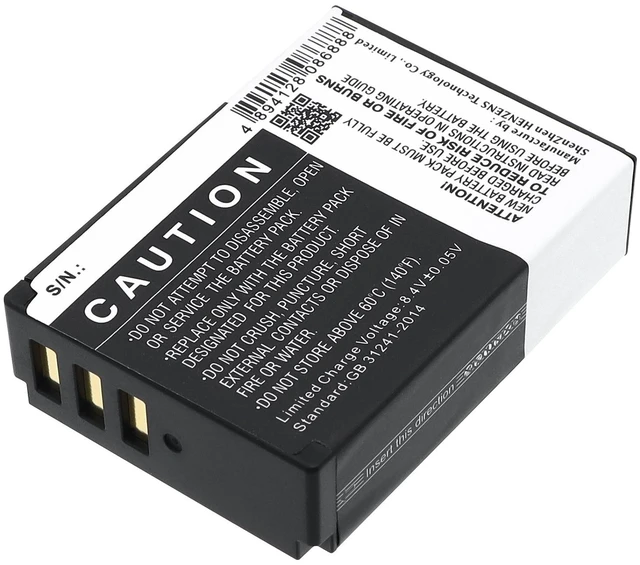 Alt view image 3 of 5 - Estry Battery Replacement for Pixpro AZ652 PIXPRO S-1 PIXPRO S1 Pixpro AZ651 Pixpro AZ651 Astro Zoom PIXPRO AZ901 LB-070