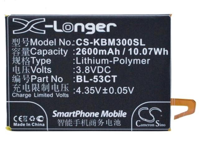 Alt view image 5 of 5 - Estry Battery Replacement for KOOBEE M3 BL-53CT