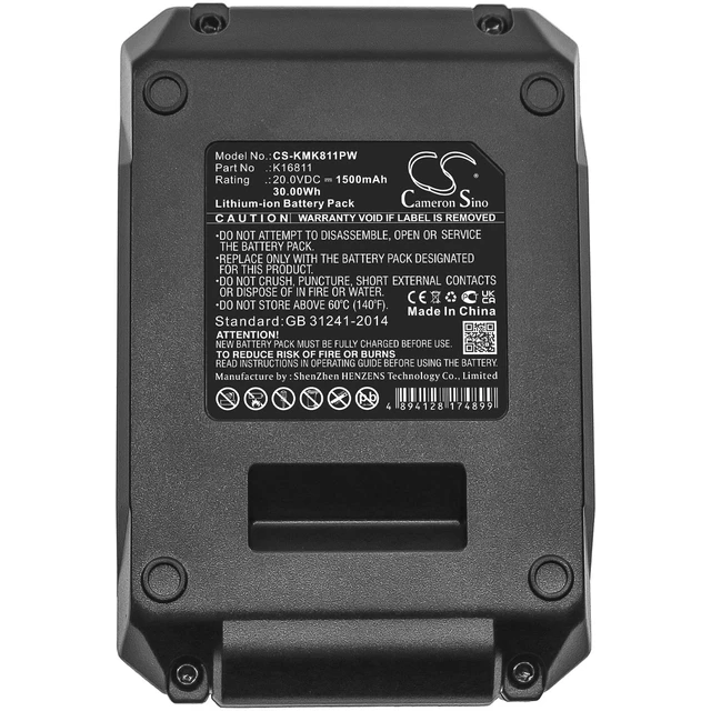 Alt view image 5 of 5 - Estry Battery Replacement for Kimo QM-13809S-T-20 QM-23802 QM-T20 QM-3061B Leaf Blower 2-IN-1 20V QM-4A6001 QM-6001 QM-3602B 6 Inch Cordless Chainsaw K16811