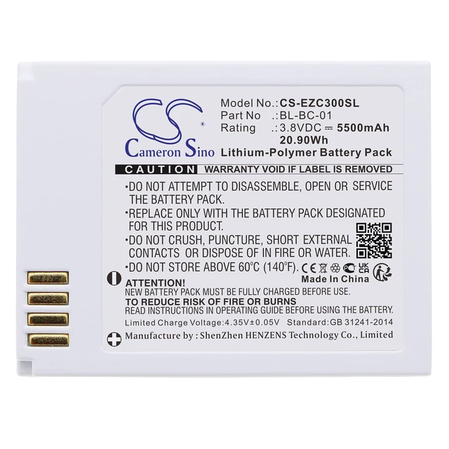 Alt view image 3 of 3 - Estry Battery Replacement for C3A BL-BC-01