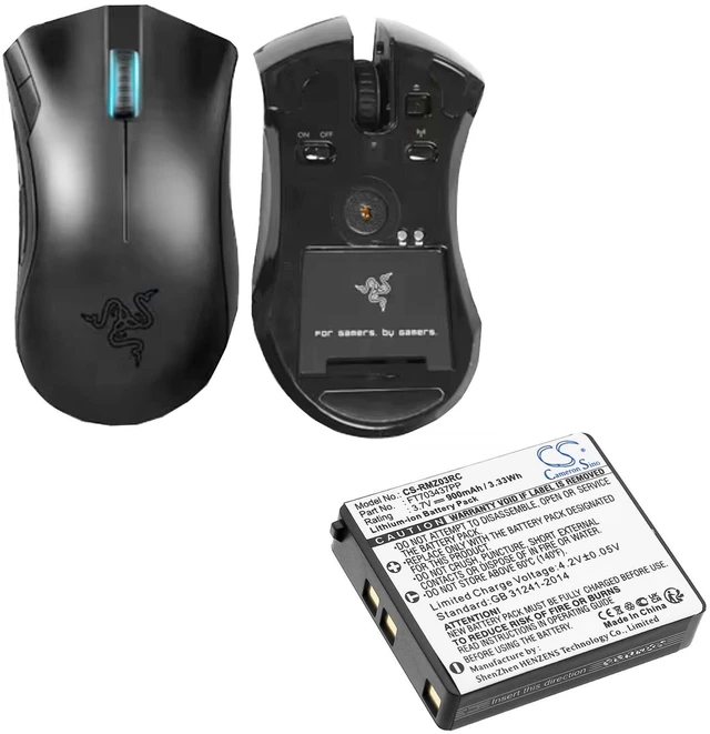 Alt view image 4 of 5 - Estry Battery Replacement for Mamba RC03 RC03-001201 FT703437PP RZ03-00120100-0000