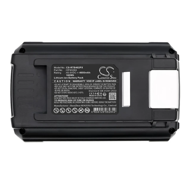 Alt view image 5 of 5 - Estry Battery Replacement for Ryobi RLTHTB36 RY40500 RY40500A RBL36JB RBC36X26B RY40190-Y RBL36B 40V Backpack Blower OP4030 OP4050A OP4040A OP40301OP4040 OP40201 OP4026 OP4026A OP40301 OP4050 BPL3626