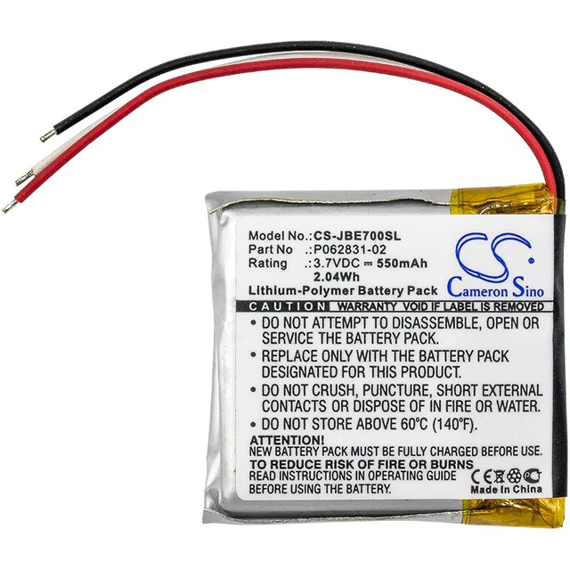 Alt view image 3 of 4 - Estry Battery Replacement for Live 650BT Live 500BT Everest 310 Everest 700 Everest 300 P062831-02