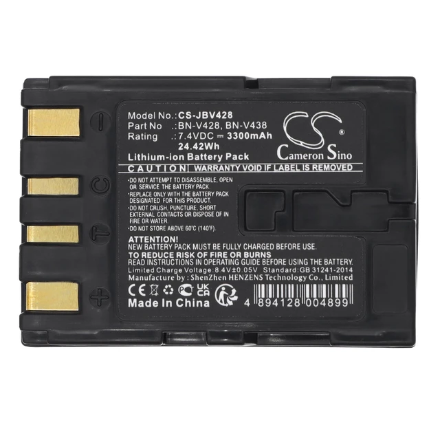 Alt view image 5 of 5 - Estry Battery Replacement for GR-D92 GR-D200U GR-D34 GR-DV3500 GR-DVL300U GR-DVL520U GR-DVL120U GR-DVL365EK GR-DVL145EK GR-DVL767EK GR-DVL320 GR-DVL805U GR-DVL365EG BN-V428U BN-V428 BN-V438 BN-V438U