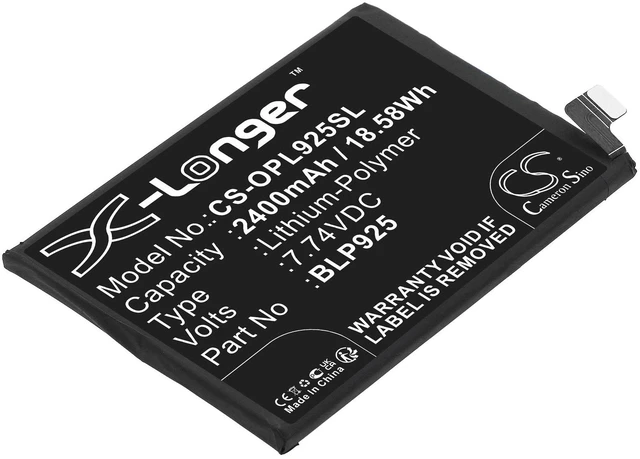 Main image of Estry Battery Replacement for CPH2411 Ace 5G 2022 10R 5G 2022 10R 5G 2022 150W 10R PGKM10 BLP925