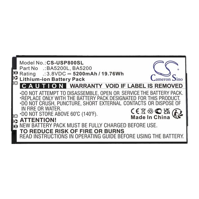 Alt view image 3 of 3 - Estry Battery Replacement for UniStrong P8II E BA5200L BA5200