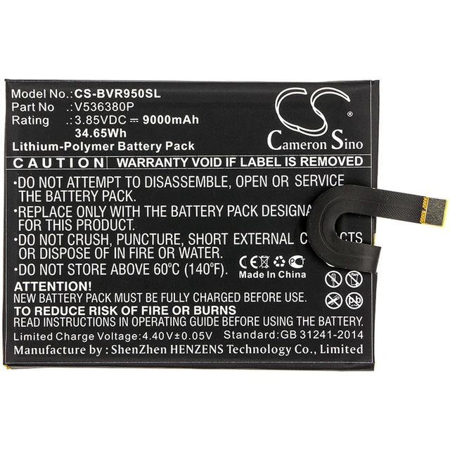 Alt view image 3 of 4 - Estry Battery Replacement for Blackview BV9500 BV9500 Oro V536380P