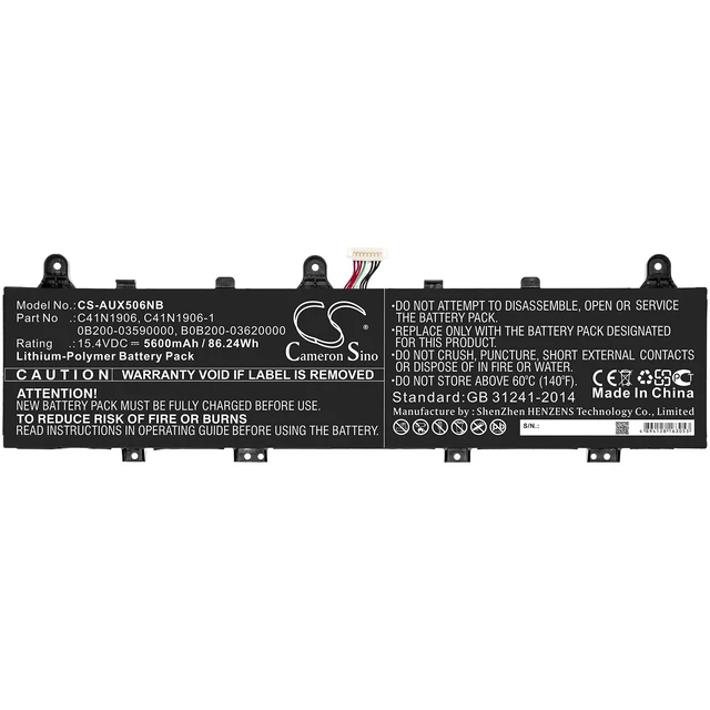 Alt view image 3 of 5 - Estry Battery Replacement for as TUF Gaming A17 FA706IU-H7101T TUF Gaming A15 FA506IV-916512B0T FA506IV FX506IV TUF Gaming A15 FA506IV-HN337TUF C41N1906-1 C41N1906 0B200-03590000 B0B200-03620000