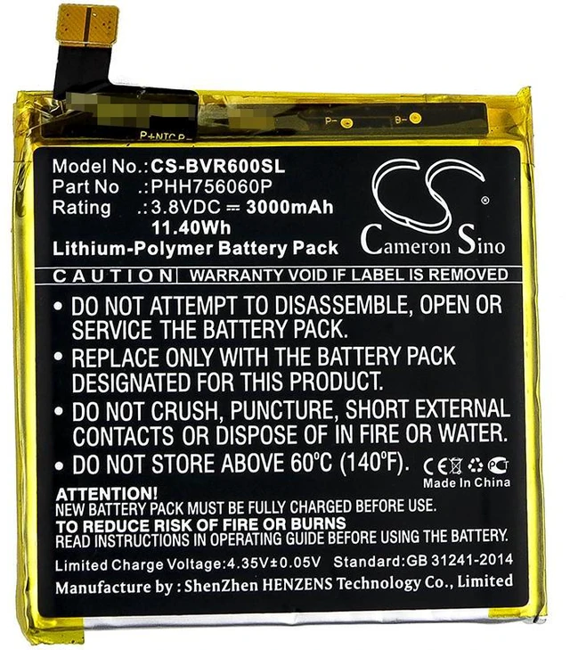 Alt view image 3 of 4 - Estry Battery Replacement for Blackview BV6000S BV6000 PHH756060P
