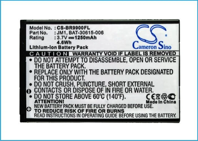 Alt view image 5 of 5 - Estry Battery Replacement for Blackberry Curve 9380 Bold 9900 Monaco P9981 Dakota Bold 9900 JM1 J-M1 BAT-30615-006