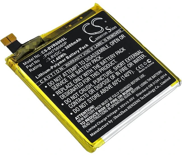 Main image of Estry Battery Replacement for Blackview BV6000S BV6000 PHH756060P