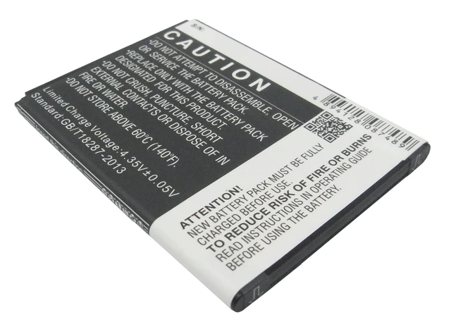 Alt view image 4 of 5 - Estry Battery Replacement for Q801L Maven 2 Imperial II N9516 Warp Sync Z828TL Z828 Avid Trio V975 Z818L Stratos Mid Night Pro Z836BL Z831 Li3823T43P3h735350