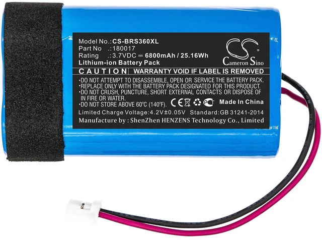 Alt view image 3 of 5 - Estry Battery Replacement for Braven Stryde 360 180017