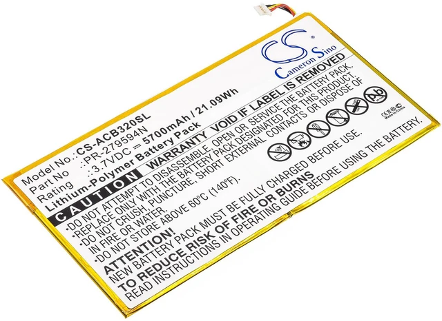 Main image of Estry Battery Replacement for Iconia One 10 B3-A20 Iconia One 10 A3-A40 B3-A30-K6ZH Iconia Tab 10 A3-A40 A5008 Iconia Tab 10 A3-A40-N2NA A6003 A3-A50 PR-279594N PR-279594N(1ICP3/95/94-2) KT.0020H.002