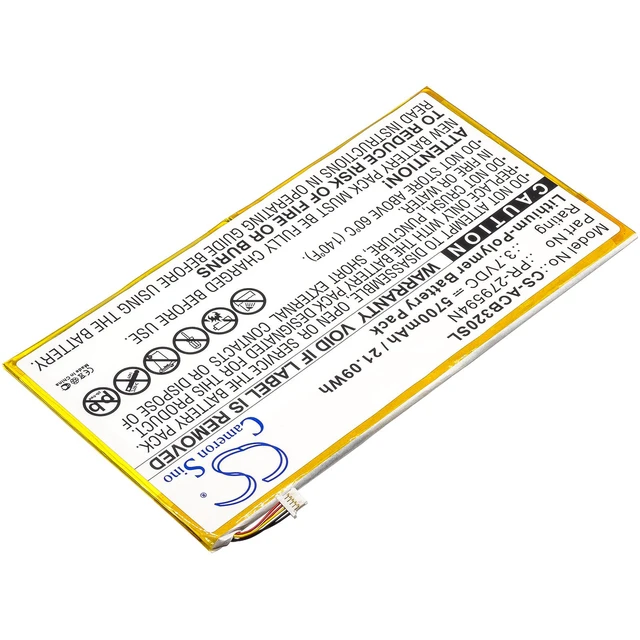 Alt view image 2 of 4 - Estry Battery Replacement for Iconia One 10 B3-A20 Iconia One 10 A3-A40 B3-A30-K6ZH Iconia Tab 10 A3-A40 A5008 Iconia Tab 10 A3-A40-N2NA A6003 A3-A50 PR-279594N PR-279594N(1ICP3/95/94-2) KT.0020H.002