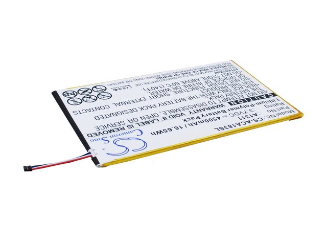 Alt view image 2 of 5 - Estry Battery Replacement for A1-830-2Csw-L16T Iconia A1-830-25601G01nsw Iconia Tab 8 A1-830 KT.0010M.004 A1311