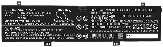 Alt view image 3 of 3 - Estry Battery Replacement for as ROG Zephyrus G14 GA402RJ-L8018W TUF Dash F15 FX517ZR-HN013W ZenBook Pro 14 Duo OLED UX8402ZE-M3144W C41N2101 0B200-04110000 0B200-04110100