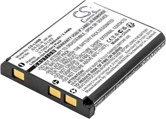 Main image of Estry Battery Replacement for Optio RS1000 
 Optio M30 
 Optio L40 Optio T30 
 Optio LS1100 Optio RS1500 Optio L40 
 Optio W30 
 Optio LS465 Optio V10 D-LI108 D-LI63