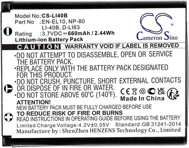 Alt view image 3 of 3 - Estry Battery Replacement for Optio RS1000 
 Optio M30 
 Optio L40 Optio T30 
 Optio LS1100 Optio RS1500 Optio L40 
 Optio W30 
 Optio LS465 Optio V10 D-LI108 D-LI63