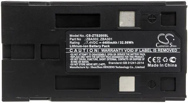 Alt view image 3 of 4 - Estry Battery Replacement for Geomax Zoom Pro Zipp10 ZT20 ZT20R Zoom 30 Zoom 20 ZBA302 ZBA301