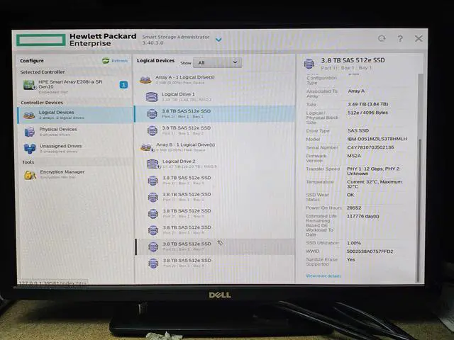 Alt view image 7 of 7 - HP Proliant DL360 G10 8 x 2.5" Bay with 2xsilver 4110 CPU,64GB RAM,8x3.84TB SSD.