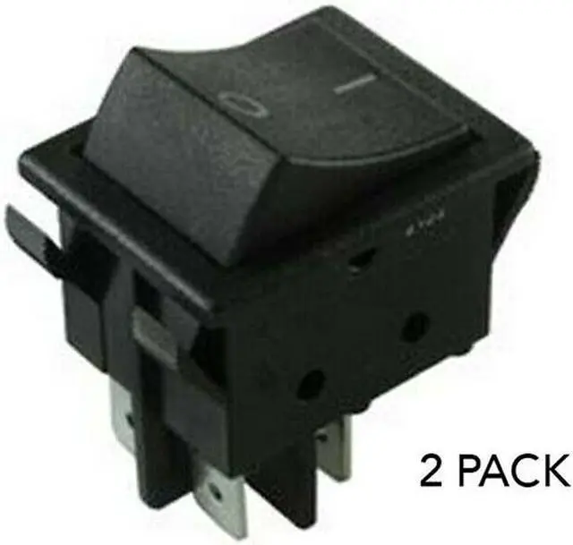 Main image of 2PACK New Brand No.05M1943 Cherry Switch, Rocker, Dpst, 16a, 250v, Black