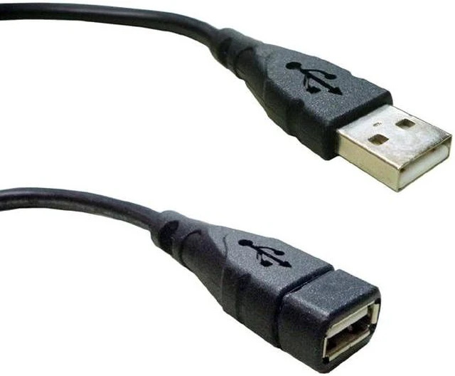 Main image of BA-72164-A - USB CABLE A-A MALE/FEM 6FT BLK VERSION 2.0