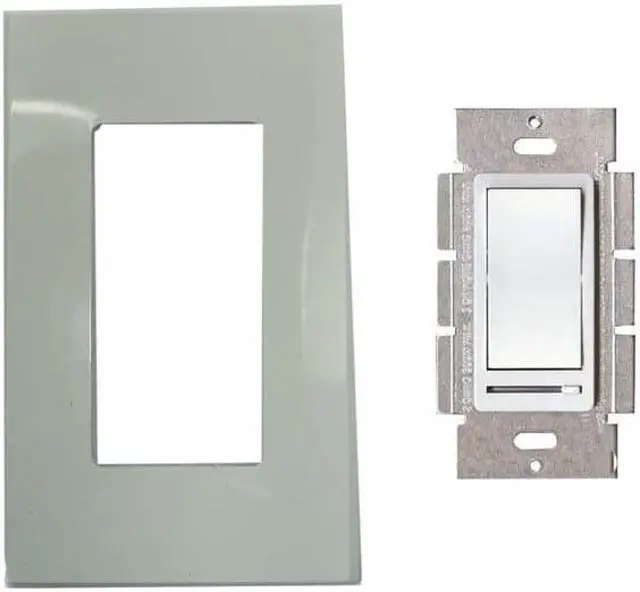 Main image of DM600-12-3 - DIMMER SLIDE 120V 150W 3-WAY INSERT WHT DECORA W/DECORA PLATE