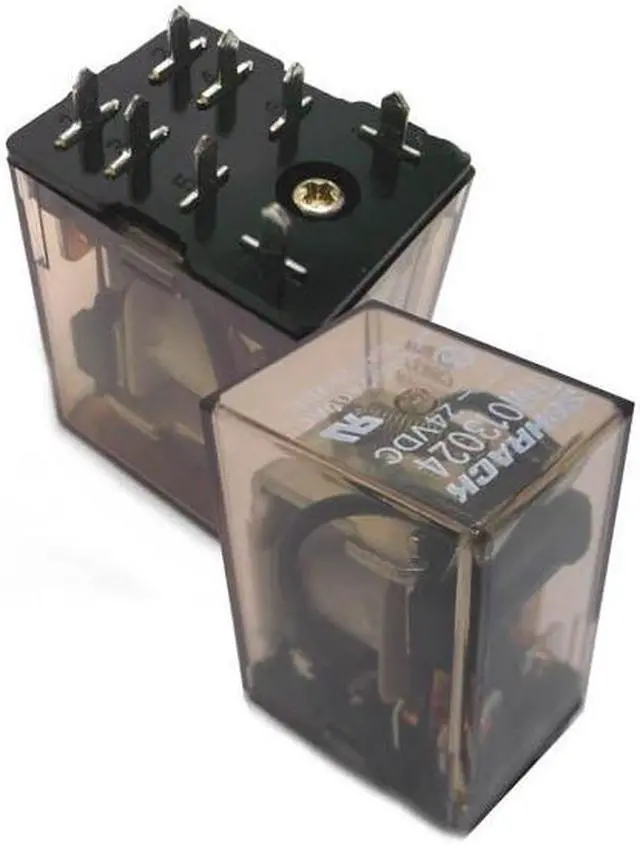 Main image of TM013024 - RELAY DC 24V 2P2T 10A 8P PC/SKT 10A/240VAC/28VDC