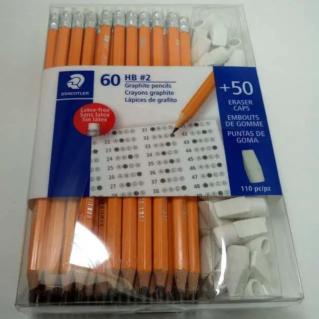 Main image of 17247CB60 - PENCIL GRAPHITE HB#2 WITH ERASER CAP 110PC/SET
