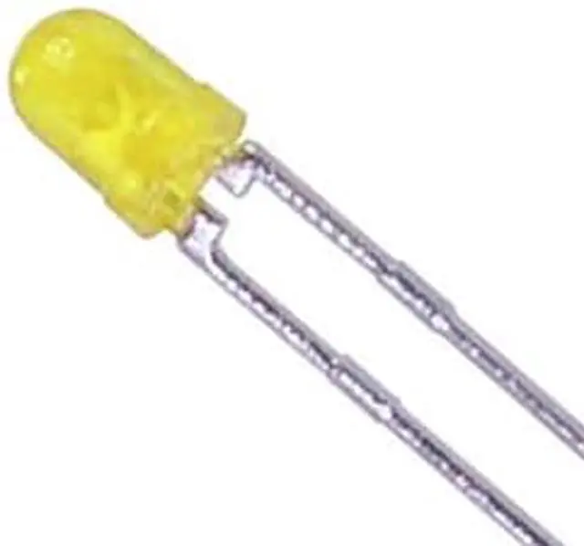 Main image of 05857 - LED3 DIFF YEL 400-600MCD 590NM (100 pcs/pkg)