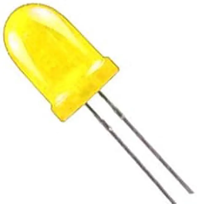 Main image of 05854 - LED5 DIFF YEL 400-500MCD 590NM (100 pcs/pkg)