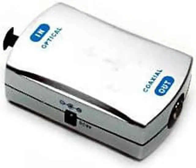 Main image of 45-1245 - OPTICAL TO COAX(RCA) DIGITAL AUDIO CONVERTER W/9V DC ADAPTER