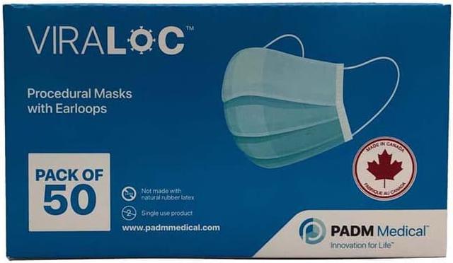 Mask - Blue Triple Layer Disposable Safety Face Mask with Ear Loops - 50  Pieces Per Case ($.89/Mask)
