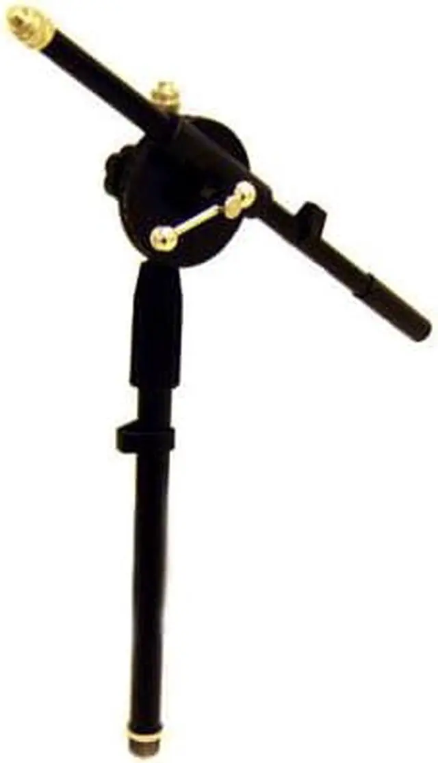 Main image of PS028 - MICROPHONE STAND BLACK METAL 2FT TWO PIECES  BASE + UPRIGHT