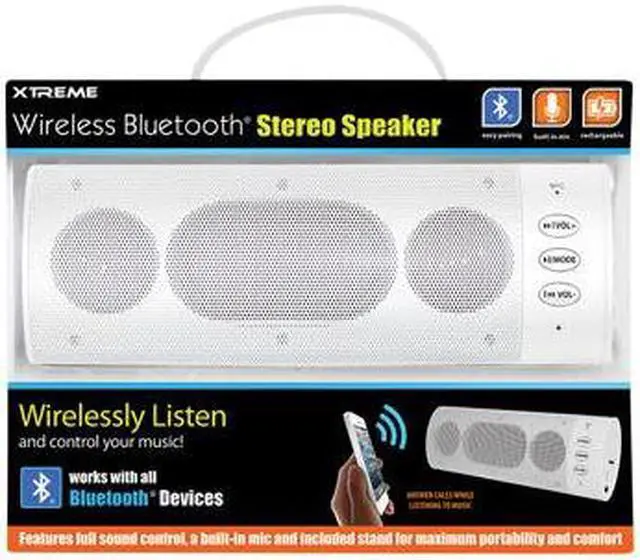 Alt view image 2 of 3 - 51892 - SPEAKER WIRELESS BLUETOOTH WHITE WITH BUILT-IN MICROPHONE