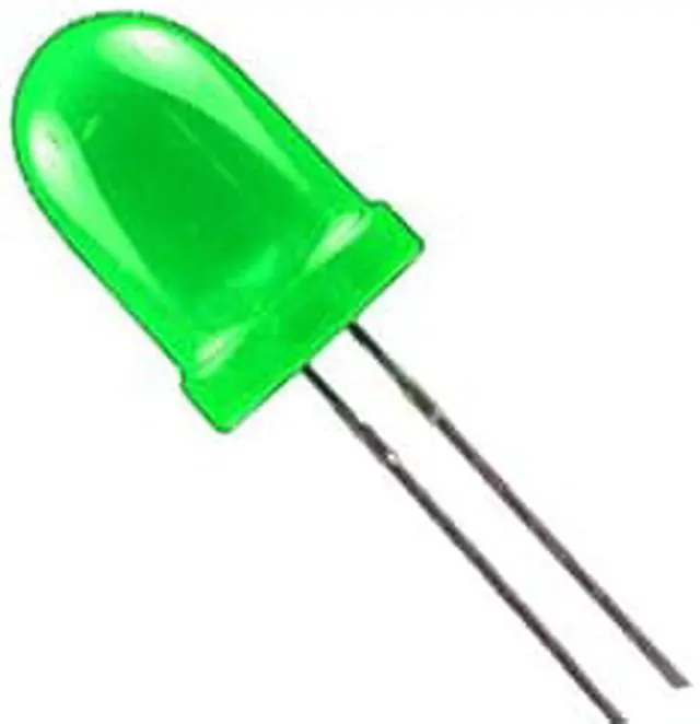 Alt view image 2 of 2 - 05846 - LED5 DIFF GREEN 600-1200MCD 570NM 2-2.2V (1000 pcs/pkg)