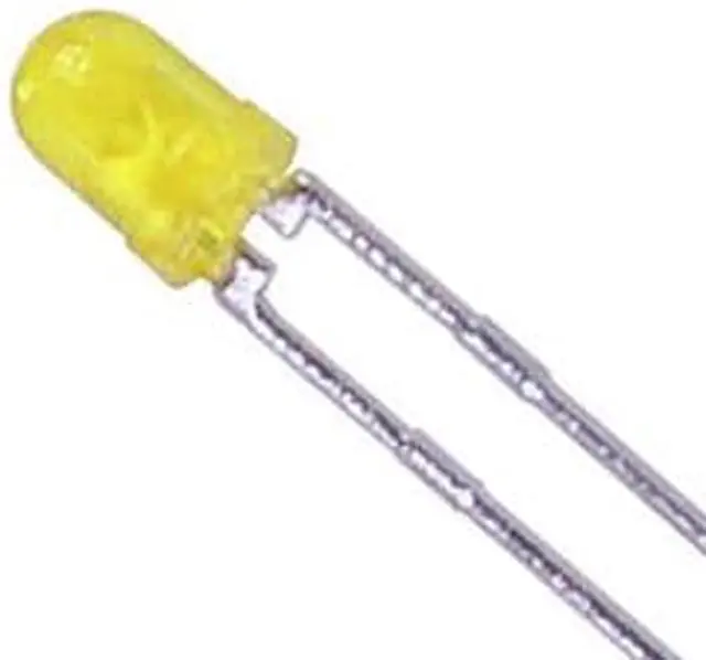 Alt view image 2 of 2 - 05857 - LED3 DIFF YEL 400-600MCD 590NM (100 pcs/pkg)