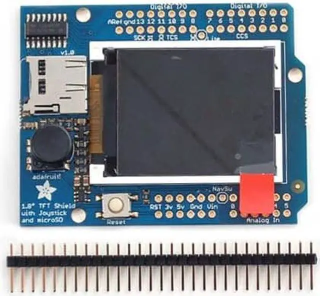 Main image of 802 - ADAFRUIT 18IN COLOR TFT SHIELD W/MICROSD SLOT AND JOYSTICK SWITCH