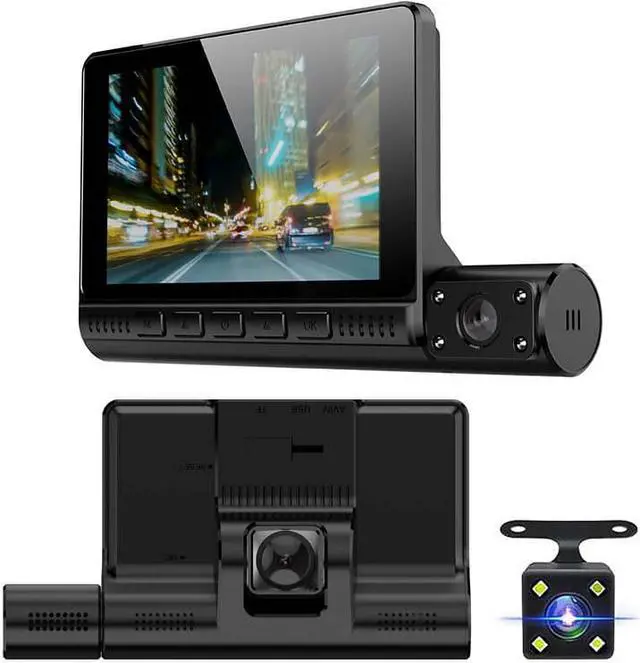 Main image of CE-DVR-CDV0007 - DASH CAMERA 1080P 3LENS 4INCH DVR FRONT INNER REAR NIGHTVISION