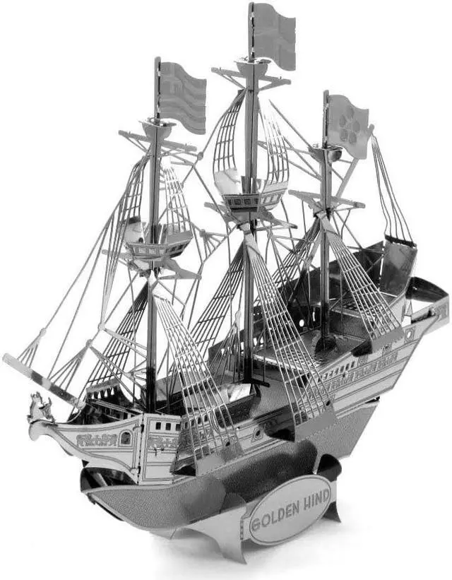 Main image of MMS049C1 - GOLDEN HIND 3D LASER CUT MODEL 2SHEETS