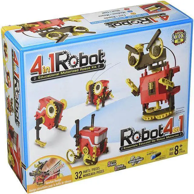 Alt view image 2 of 2 - CKR-162 - EDUCATIONAL MOTORIZED ROBOT KIT 4 IN 1