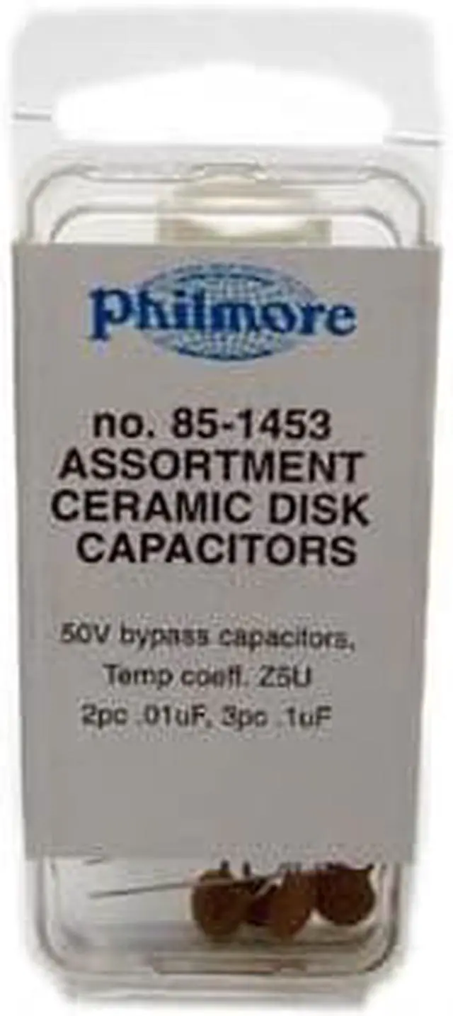 Main image of 85-1453 - CAP CER RDL ASSORTED UFD VALUES 2PCS .01UF 3PCS .1UF