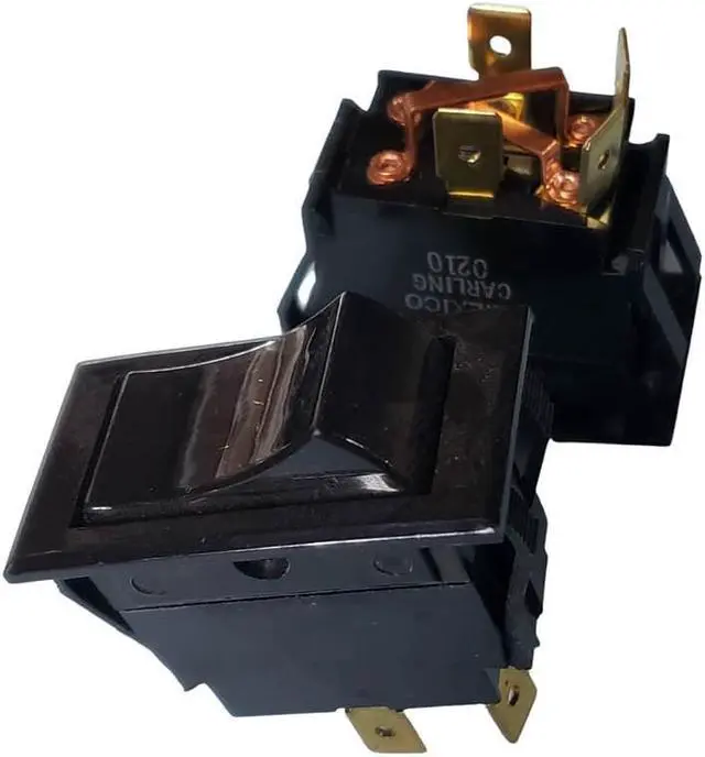 Main image of TIGX51-6S-BL-NBL - ROCKER SWITCH REVERSING 2P2T 15A ON-ON 125VAC QT 21X38MM BLK