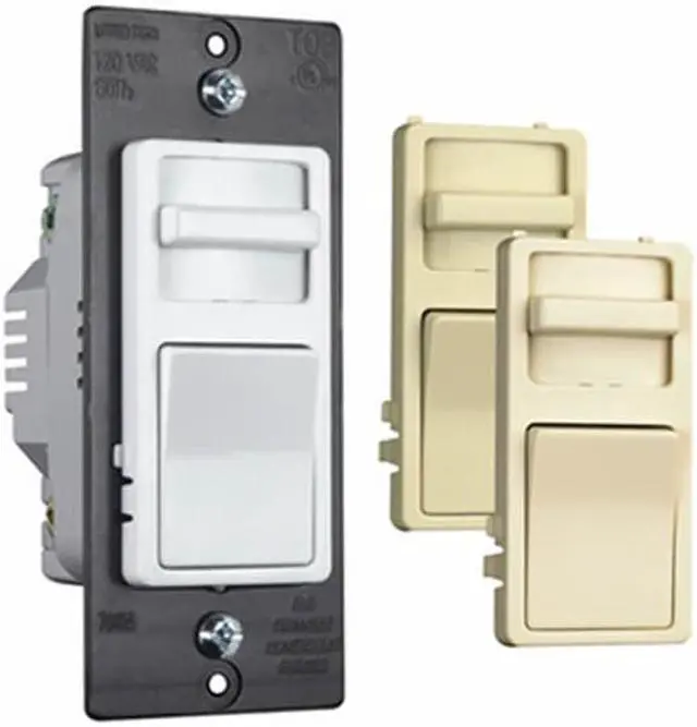 Alt view image 2 of 2 - WS1103PTCCCV6 - DIMMER SLIDE 120V 1.1KW 3-WAY INSERT WHT DECORA  W/3 COVERS