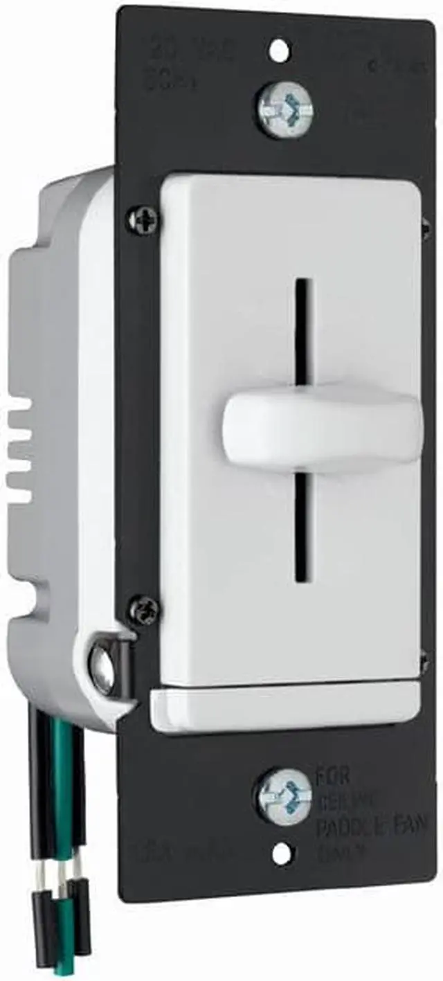 Alt view image 2 of 2 - LSDH16WV - DIMMER SLIDE 120V 1.6A INSERT WHT DECORA 4 SPEED FAN CONTROL