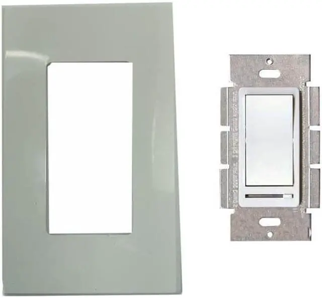 Alt view image 2 of 2 - DM600-12-3 - DIMMER SLIDE 120V 150W 3-WAY INSERT WHT DECORA W/DECORA PLATE