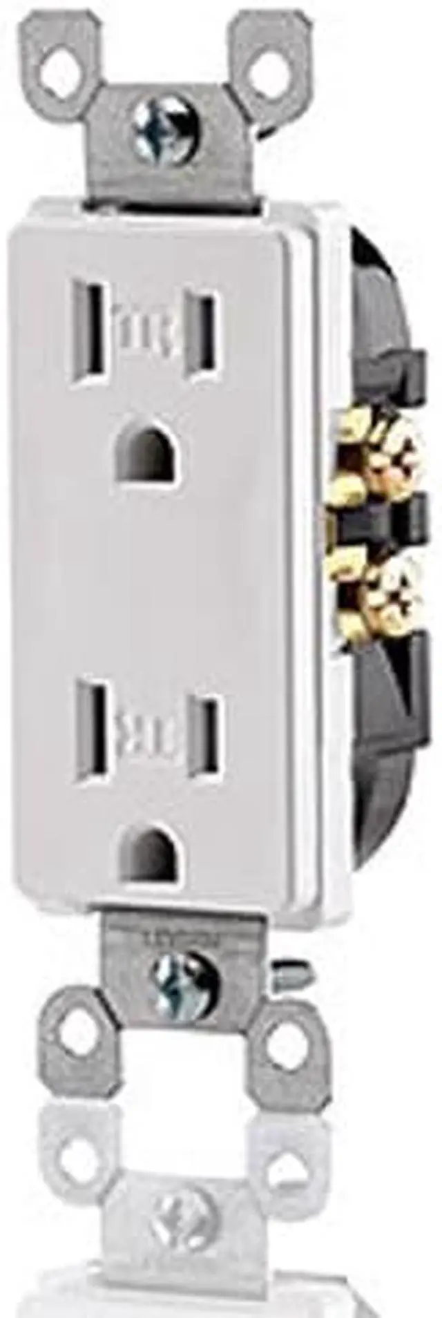 Main image of 052-7292-8 - ELECTRICAL RECEPTACLE 2POS 15A 125V DECORA INSERT FOR WALLPLATE (10 pcs/pkg)