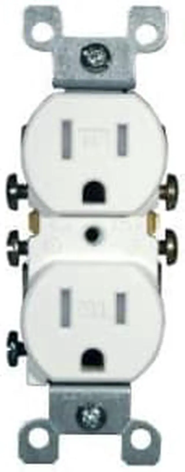Main image of 052-7230-6 - ELECTRICAL RECEPTACLE 2POS 15A 125V INSERT FOR WALLPLATE WHITE (10 pcs/pkg)