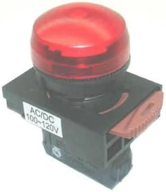 Alt view image 2 of 2 - NPL22-RE - PILOT LIGHT 110V AC DOME RED